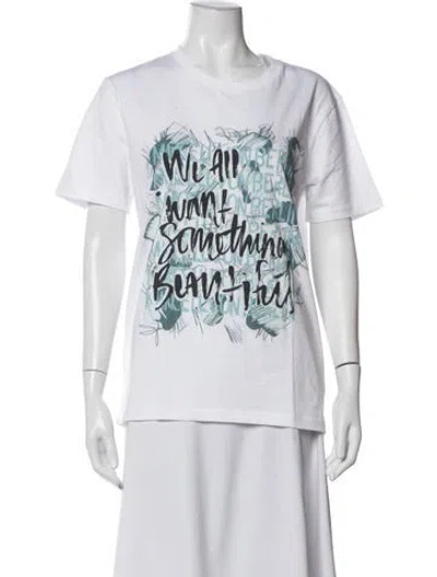 Pre-owned Marcell Von Berlin Graphic Print Crew Neck T-shirt In White