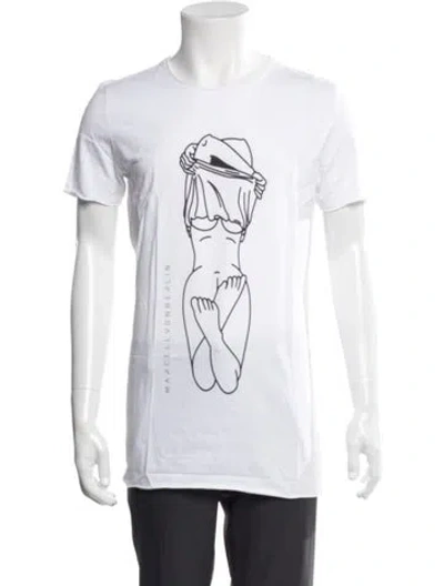 Pre-owned Marcell Von Berlin Graphic Print Crew Neck T-shirt In White