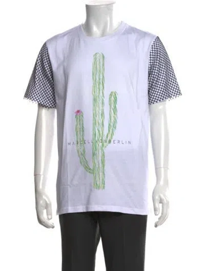 Pre-owned Marcell Von Berlin Graphic Print Crew Neck T-shirt In White