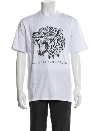 Pre-owned Marcell Von Berlin Graphic Print Crew Neck T-shirt In White
