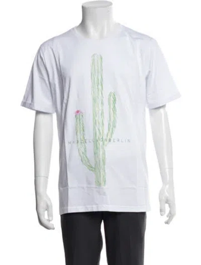 Pre-owned Marcell Von Berlin Graphic Print Crew Neck T-shirt In White