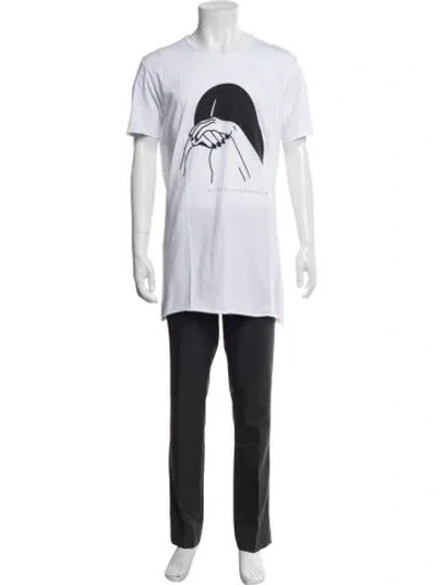 Pre-owned Marcell Von Berlin Graphic Print Crew Neck T-shirt In White