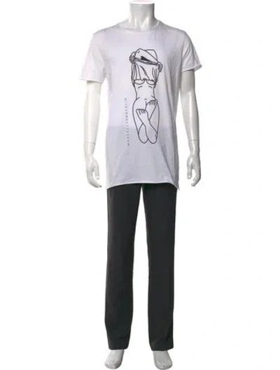 Pre-owned Marcell Von Berlin Graphic Print Crew Neck T-shirt In White