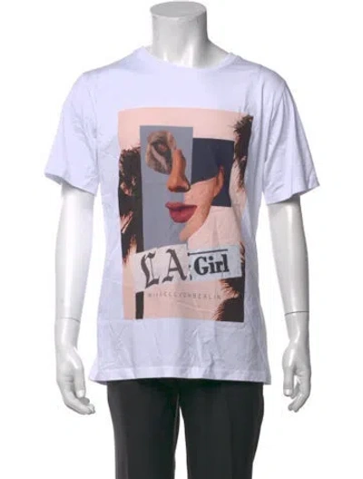 Pre-owned Marcell Von Berlin Graphic Print Crew Neck T-shirt In White