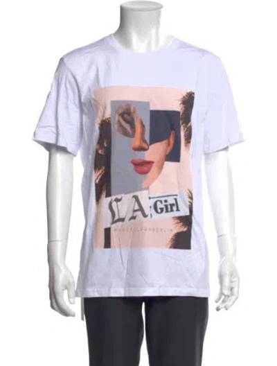 Pre-owned Marcell Von Berlin Graphic Print Crew Neck T-shirt In White