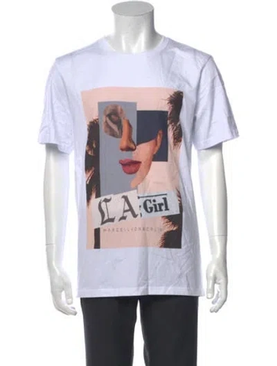 Pre-owned Marcell Von Berlin Graphic Print Crew Neck T-shirt In White