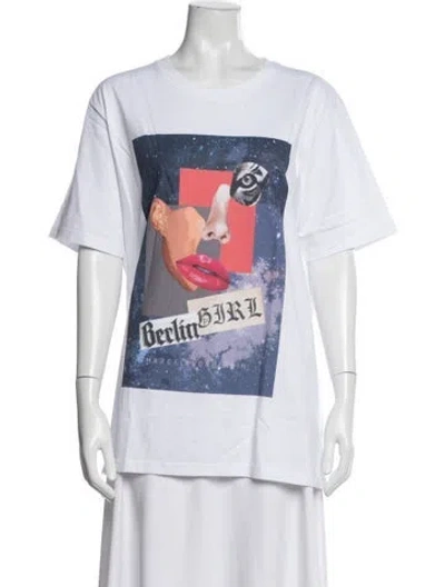 Pre-owned Marcell Von Berlin Graphic Print Crew Neck T-shirt In White