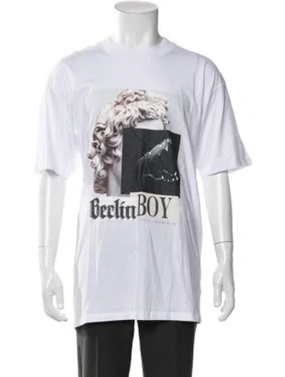 Pre-owned Marcell Von Berlin Graphic Print Crew Neck T-shirt In White