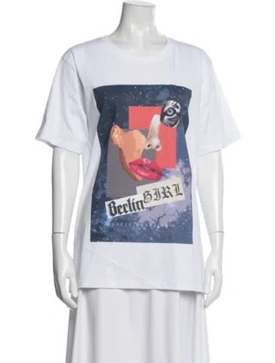 Pre-owned Marcell Von Berlin Graphic Print Crew Neck T-shirt In White