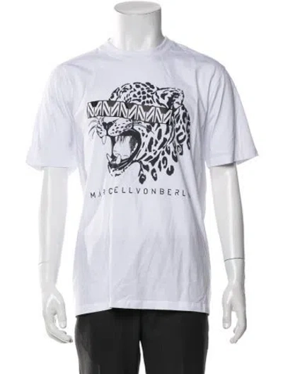 Pre-owned Marcell Von Berlin Graphic Print Crew Neck T-shirt In White