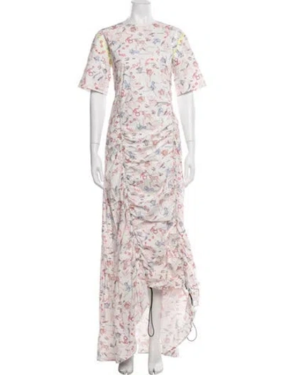 Pre-owned Marcell Von Berlin Graphic Print Long Dress In Pink