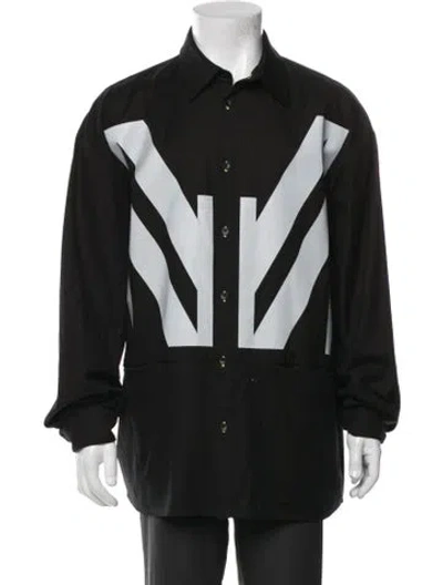 Pre-owned Marcell Von Berlin Graphic Print Long Sleeve Shirt In Black