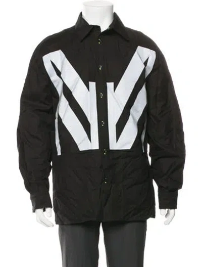 Pre-owned Marcell Von Berlin Graphic Print Long Sleeve Shirt W/ Tags In Black