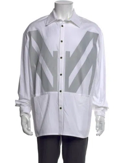 Pre-owned Marcell Von Berlin Graphic Print Long Sleeve Shirt W/ Tags In White