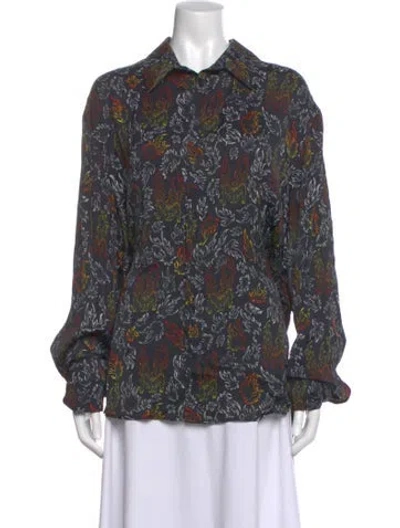 Pre-owned Marcell Von Berlin Graphic Print Long Sleeve Top In Multi