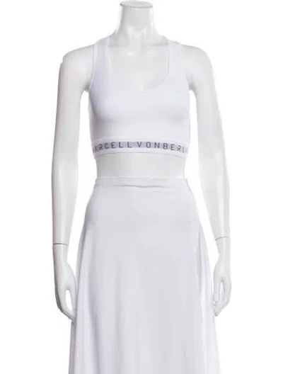 Pre-owned Marcell Von Berlin Graphic Print Mesh Accents Lounge Set In White