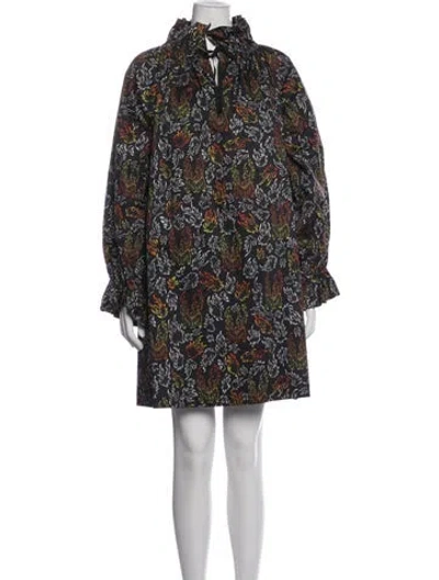Pre-owned Marcell Von Berlin Graphic Print Mini Dress In Black