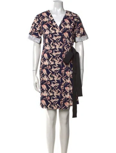 Pre-owned Marcell Von Berlin Graphic Print Mini Dress In Multicolor