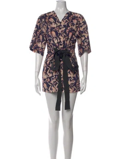 Pre-owned Marcell Von Berlin Graphic Print Mini Dress W/ Tags In Blue