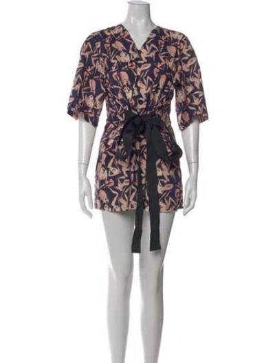 Pre-owned Marcell Von Berlin Graphic Print Mini Dress W/ Tags In Blue