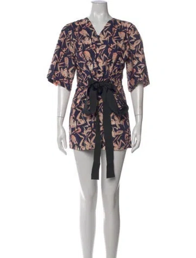 Pre-owned Marcell Von Berlin Graphic Print Mini Dress W/ Tags In Blue