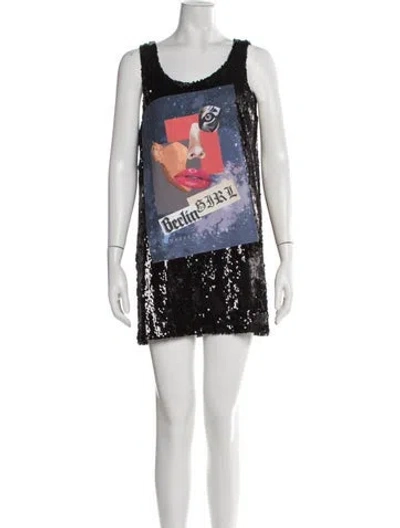 Pre-owned Marcell Von Berlin Graphic Print Mini Dress W/ Tags In Multi