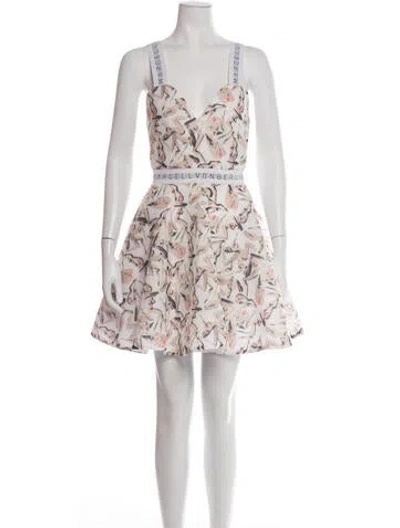 Pre-owned Marcell Von Berlin Graphic Print Mini Dress W/ Tags In Multicolor