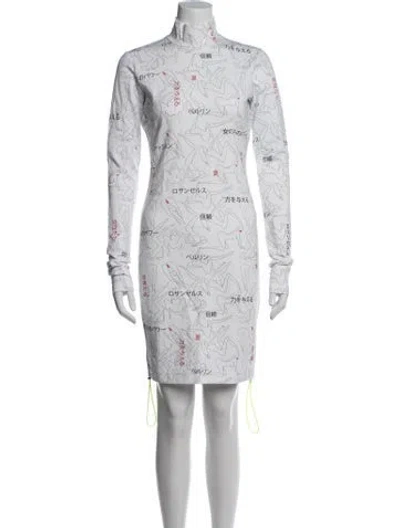 Pre-owned Marcell Von Berlin Graphic Print Mini Dress W/ Tags In White
