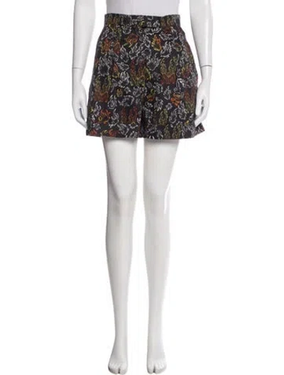 Pre-owned Marcell Von Berlin Graphic Print Mini Shorts In Black
