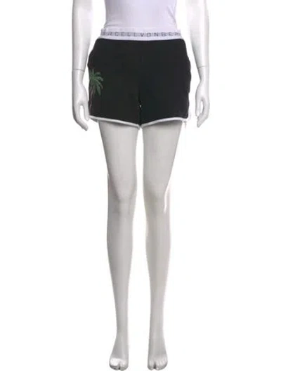 Pre-owned Marcell Von Berlin Graphic Print Mini Shorts In Black