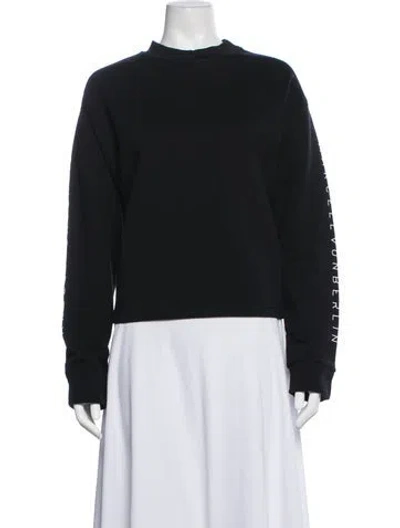 Pre-owned Marcell Von Berlin Graphic Print Mock Neck Sweatshirt In Black
