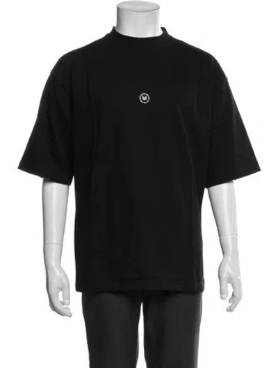 Pre-owned Marcell Von Berlin Graphic Print Mock Neck T-shirt In Black