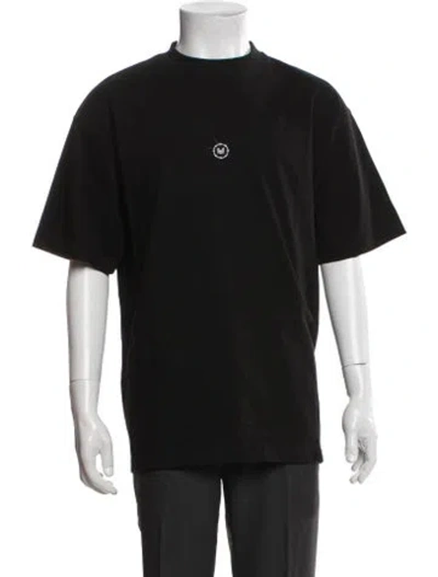 Pre-owned Marcell Von Berlin Graphic Print Mock Neck T-shirt In Black