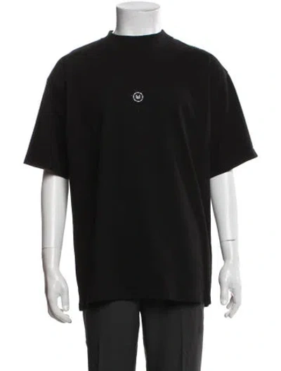 Pre-owned Marcell Von Berlin Graphic Print Mock Neck T-shirt In Black