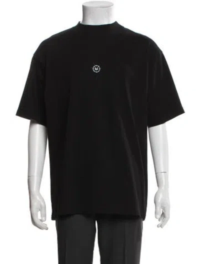 Pre-owned Marcell Von Berlin Graphic Print Mock Neck T-shirt In Black