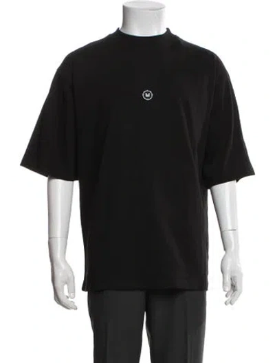 Pre-owned Marcell Von Berlin Graphic Print Mock Neck T-shirt In Black