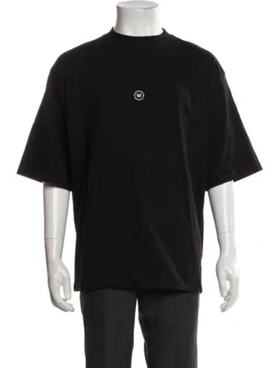 Pre-owned Marcell Von Berlin Graphic Print Mock Neck T-shirt In Black