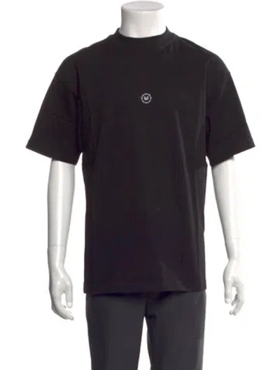 Pre-owned Marcell Von Berlin Graphic Print Mock Neck T-shirt In Black