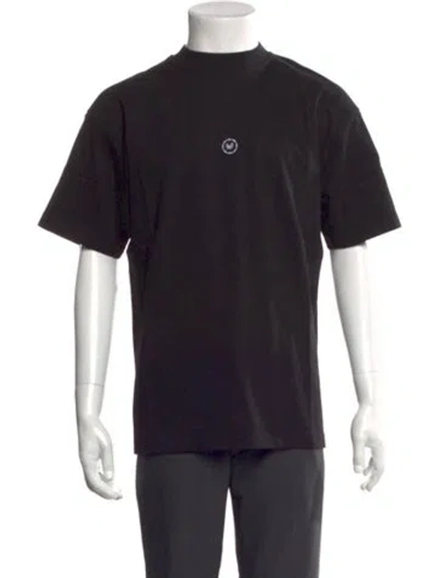 Pre-owned Marcell Von Berlin Graphic Print Mock Neck T-shirt In Black