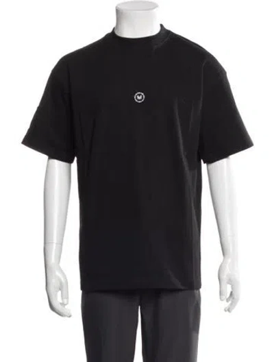 Pre-owned Marcell Von Berlin Graphic Print Mock Neck T-shirt In Black