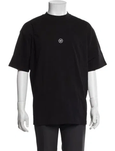 Pre-owned Marcell Von Berlin Graphic Print Mock Neck T-shirt In Black