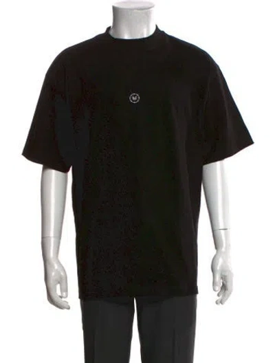 Pre-owned Marcell Von Berlin Graphic Print Mock Neck T-shirt W/ Tags In Black
