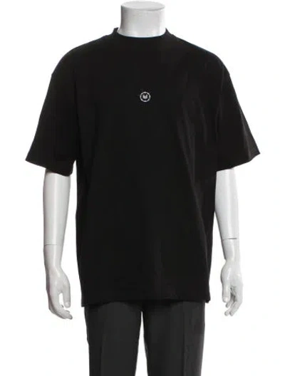 Pre-owned Marcell Von Berlin Graphic Print Mock Neck T-shirt W/ Tags In Black