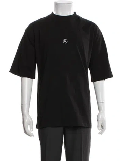 Pre-owned Marcell Von Berlin Graphic Print Mock Neck T-shirt W/ Tags In Black