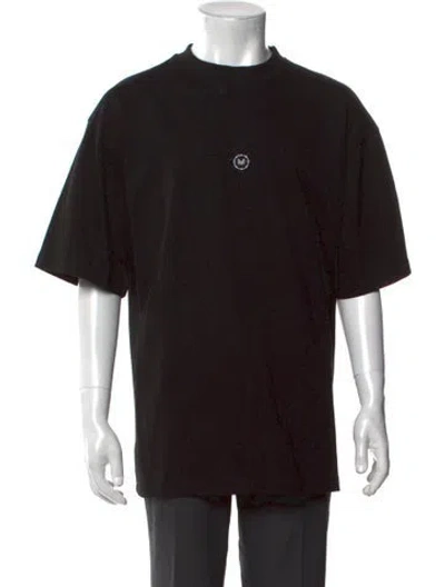 Pre-owned Marcell Von Berlin Graphic Print Mock Neck T-shirt W/ Tags In Black