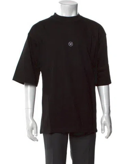 Pre-owned Marcell Von Berlin Graphic Print Mock Neck T-shirt W/ Tags In Black