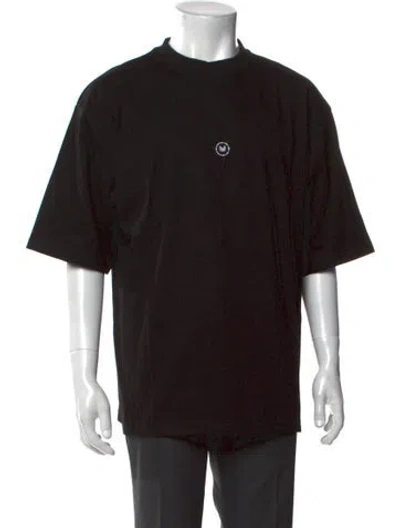 Pre-owned Marcell Von Berlin Graphic Print Mock Neck T-shirt W/ Tags In Black