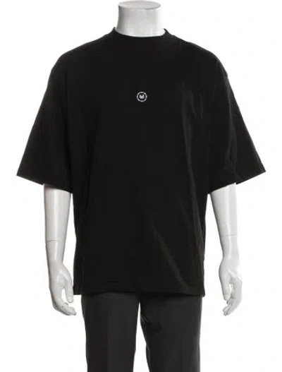 Pre-owned Marcell Von Berlin Graphic Print Mock Neck T-shirt W/ Tags In Black
