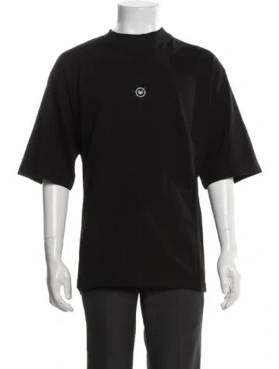Pre-owned Marcell Von Berlin Graphic Print Mock Neck T-shirt W/ Tags In Black