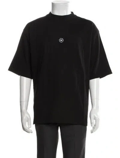 Pre-owned Marcell Von Berlin Graphic Print Mock Neck T-shirt W/ Tags In Black